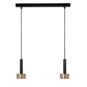 Lampa wisząca czarno-złota STAMP 2xGX53x12W wym: 100x50x8 cm Sigma Lighting 836133