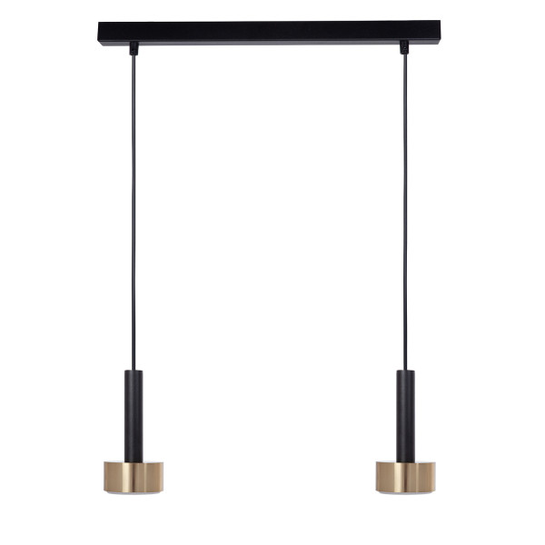 Lampa wisząca czarno-złota STAMP 2xGX53x12W wym: 100x50x8 cm Sigma Lighting 836133