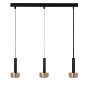 Lampa wisząca czarno-złota STAMP 3xGX53x12W wym: 100x60x8 cm Sigma Lighting 836093