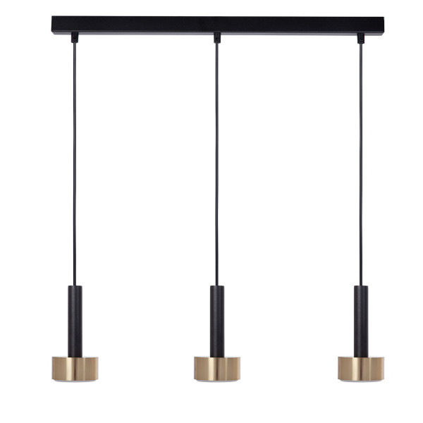 Lampa wisząca czarno-złota STAMP 3xGX53x12W wym: 100x60x8 cm Sigma Lighting 836093