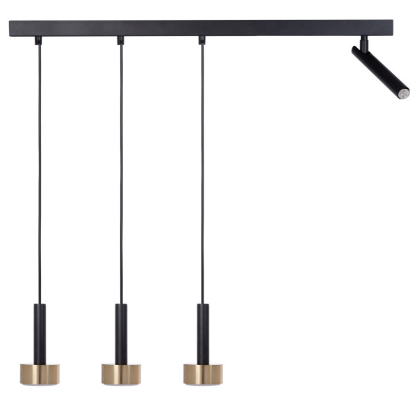 Lampa wisząca czarno-złota STAMP 4xGX53x15W Sigma Lighting 836060