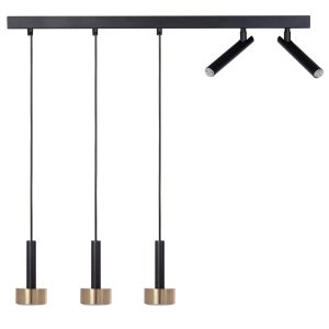 Lampa wisząca czarno-złota STAMP 5xGX53x15W Sigma Lighting 836152