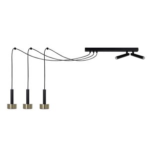 Lampa wisząca czarno-złota STAMP 5xGX53x15W Sigma Lighting 835953