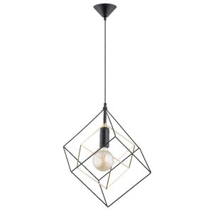 Lampa wisząca czarno-złota TANTO 1xE27x15W wym: 75x25x25 cm Alfa 854265