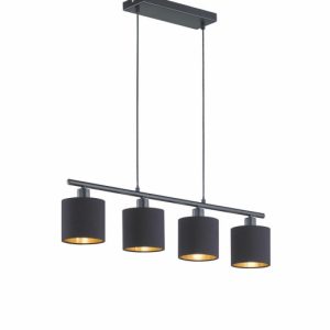 Lampa wisząca czarno-złota TOMMY 4xE14x28W wym: 150x75x12 cm RL 854695