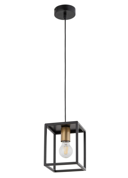 Lampa wisząca czarno-złota Vigo 1xE27x15W wym: 90x15x15 cm Sigma Lighting 836339