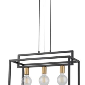 Lampa wisząca czarno-złota Vigo 3xE27x15W wym: 80x58x26 cm Sigma Lighting 836968 Lampa wisząca czarno-złota Vigo 3xE27x15W wym: 80x58x26 cm Sigma Lighting 836968
