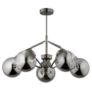 Lampa wisząca czarny chrom BARSUM 5xE14x10W wym: 48x58x58 cm Alfa 845243 Lampa wisząca czarny chrom BARSUM 5xE14x10W wym: 48x58x58 cm Alfa 845243