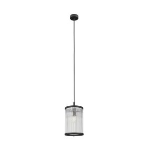 Lampa wisząca czarny mat-przezroczysta SERGIO 1xE14x60W Zuma Line 850929