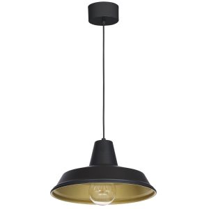 Lampa wisząca czarny mat-złoty mat Class 1xE27x15W Luminex 847388 Lampa wisząca czarny mat-złoty mat Class 1xE27x15W Luminex 847388