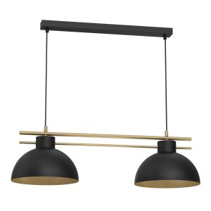Lampa wisząca czarny mat-złoty mat Estate 2xE27x15W Luminex 846261 Lampa wisząca czarny mat-złoty mat Estate 2xE27x15W Luminex 846261