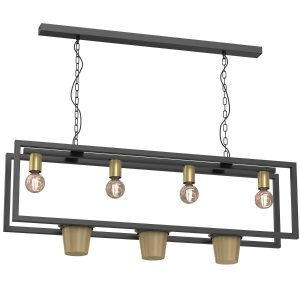 Lampa wisząca czarny mat-złoty mat Flores 4xE27x15W Luminex 847465 Lampa wisząca czarny mat-złoty mat Flores 4xE27x15W Luminex 847465