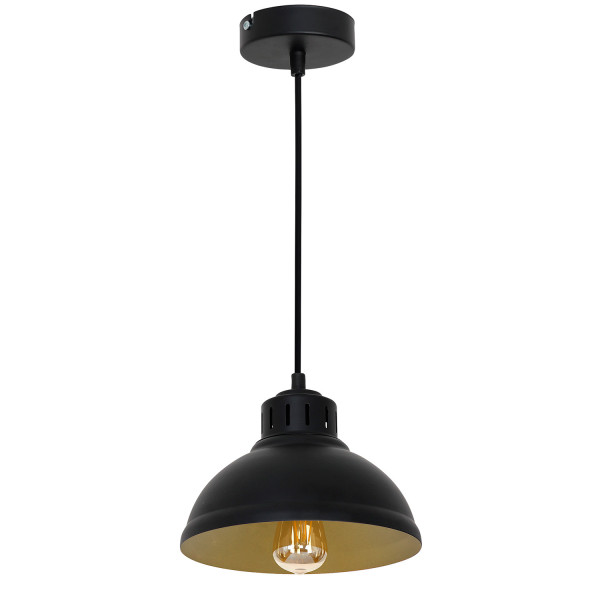 Lampa wisząca czarny mat-złoty mat Sven 1xE27x15W wym: 100x21x21 cm Luminex 845895