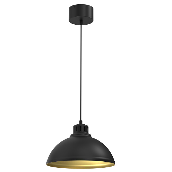 Lampa wisząca czarny mat-złoty mat Sven 1xE27x15W wym: 110x30x30 cm Luminex 845987