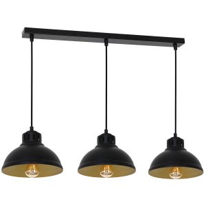Lampa wisząca czarny mat-złoty mat Sven 3xE27x15W wym: 65x75x21 cm Luminex 846645 Lampa wisząca czarny mat-złoty mat Sven 3xE27x15W wym: 65x75x21 cm Luminex 846645