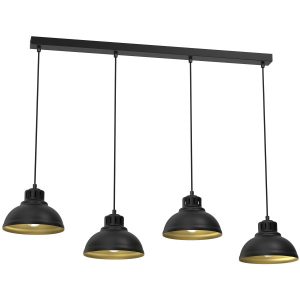 Lampa wisząca czarny mat-złoty mat Sven 4xE27x15W Luminex 845205 Lampa wisząca czarny mat-złoty mat Sven 4xE27x15W Luminex 845205