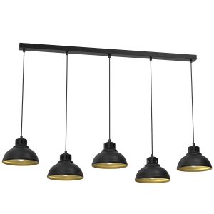 Lampa wisząca czarny mat-złoty mat Sven 5xE27x15W Luminex 847902 Lampa wisząca czarny mat-złoty mat Sven 5xE27x15W Luminex 847902