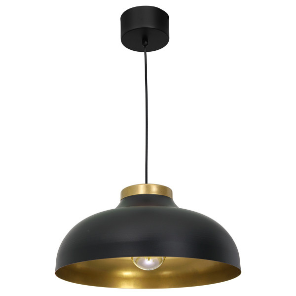 Lampa wisząca czarny mat-złoty mat-złota Basca 1xE27x15W Luminex 847410