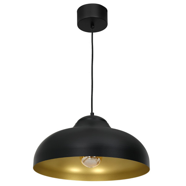 Lampa wisząca czarny mat-złoty mat-złota Basca 1xE27x15W Luminex 847394