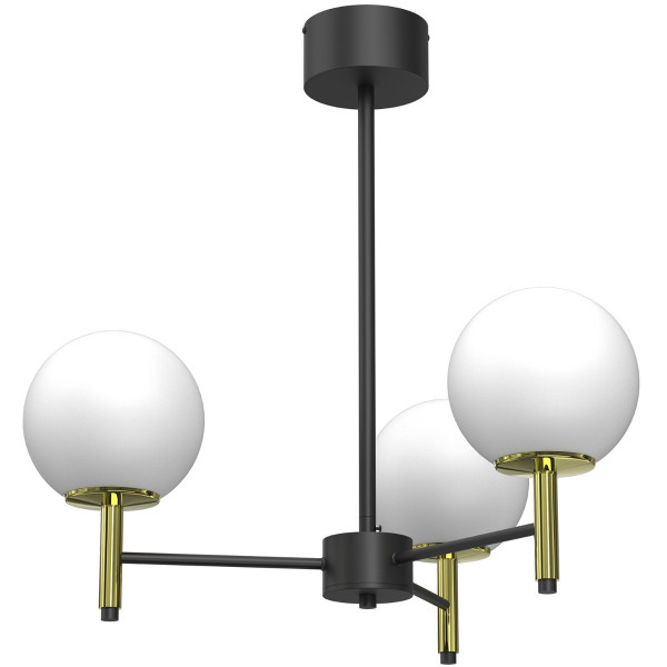 Lampa wisząca czarny mat-złoty połysk-biała Awinion 3xE27x15W Luminex 864408
