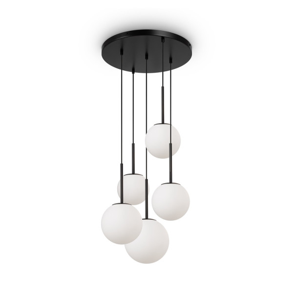 Lampa wisząca czarny matowa-biała BASIC FORM 5xE14x40W Maytoni 852733