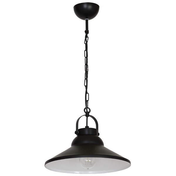 Lampa wisząca czarny matowa-biała Iron 1xE27x15W wym: 62x31x31 cm Luminex 847416
