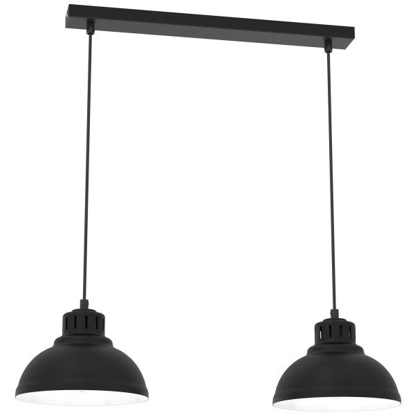 Lampa wisząca czarny matowa-biała Sven 2xE27x15W wym: 110x65x21 cm Luminex 845273
