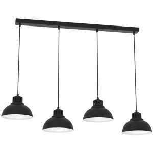 Lampa wisząca czarny matowa-biała Sven 4xE27x15W wym: 110x105x21 cm Luminex 845781 Lampa wisząca czarny matowa-biała Sven 4xE27x15W wym: 110x105x21 cm Luminex 845781