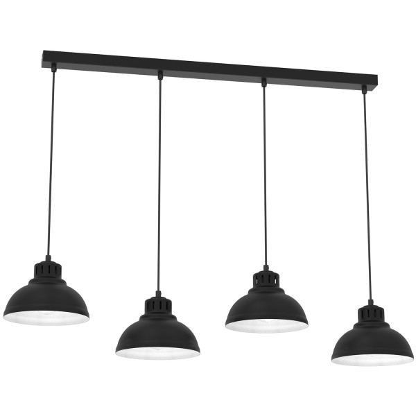 Lampa wisząca czarny matowa-biała Sven 4xE27x15W wym: 110x105x21 cm Luminex 845781