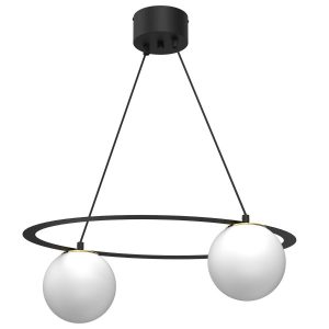 Lampa wisząca czarny matowa-biała-złota Ballo 2xE27x15W Luminex 847493 Lampa wisząca czarny matowa-biała-złota Ballo 2xE27x15W Luminex 847493