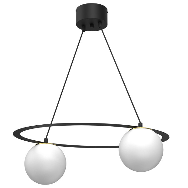 Lampa wisząca czarny matowa-biała-złota Ballo 2xE27x15W Luminex 847493