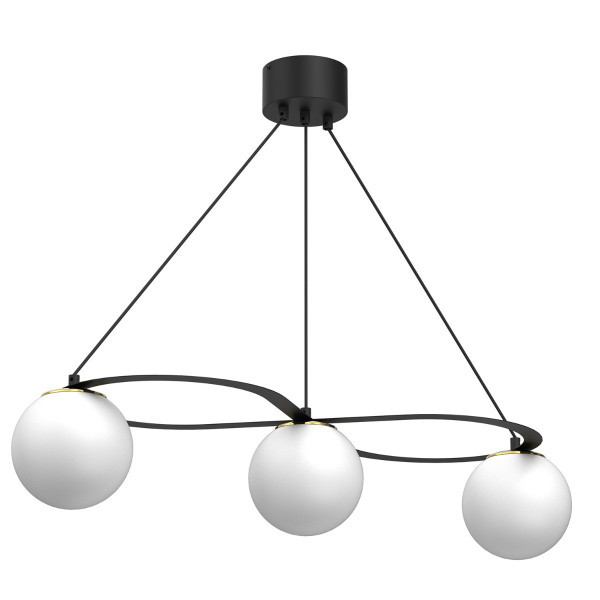 Lampa wisząca czarny matowa-biała-złota Ballo 3xE27x15W Luminex 847330
