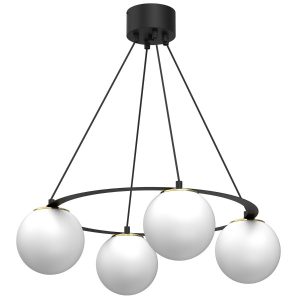 Lampa wisząca czarny matowa-biała-złota Ballo 4xE27x15W Luminex 847324 Lampa wisząca czarny matowa-biała-złota Ballo 4xE27x15W Luminex 847324