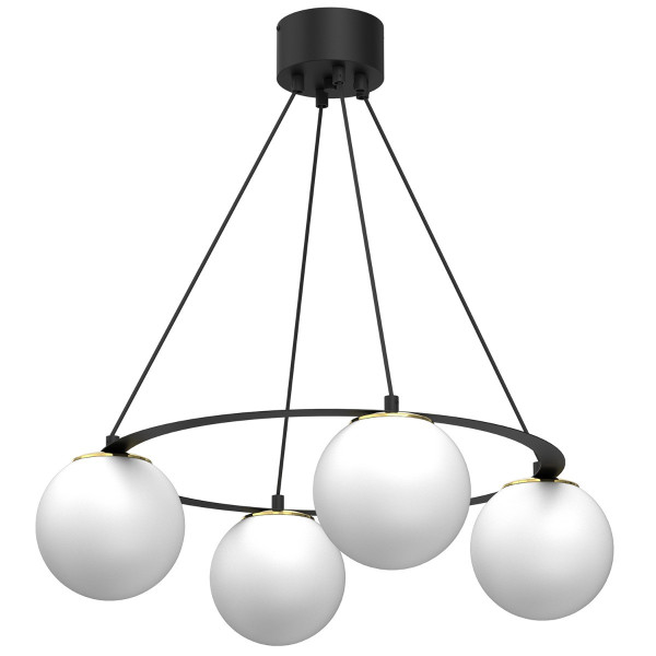 Lampa wisząca czarny matowa-biała-złota Ballo 4xE27x15W Luminex 847324