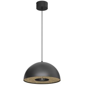 Lampa wisząca czarny matowa-ciemne drewno Elgund 1xE27x15W Luminex 845873 Lampa wisząca czarny matowa-ciemne drewno Elgund 1xE27x15W Luminex 845873