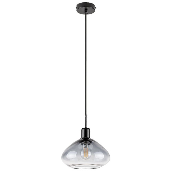 Lampa wisząca czarny matowa-kolor dymny Dvora 1xE27x40W Rabalux 952602