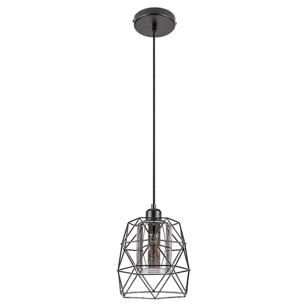 Lampa wisząca czarny matowa-kolor dymny Emrys 1xE27x40W Rabalux 953221