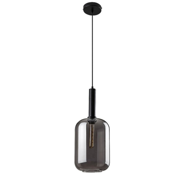 Lampa wisząca czarny matowa-kolor dymny Lissandra 1xE27x40W Rabalux 952563