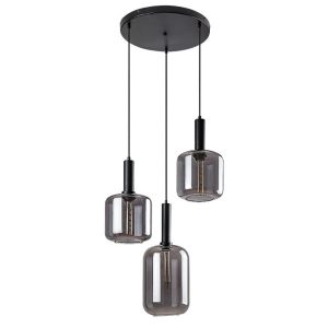 Lampa wisząca czarny matowa-kolor dymny Lissandra 3xE27x40W Rabalux 952569 Lampa wisząca czarny matowa-kolor dymny Lissandra 3xE27x40W Rabalux 952569