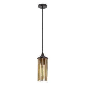 Lampa wisząca czarny matowa-miedź Roxas 1xE27x40W wym: 140x12x12 cm Rabalux 959166 Lampa wisząca czarny matowa-miedź Roxas 1xE27x40W wym: 140x12x12 cm Rabalux 959166