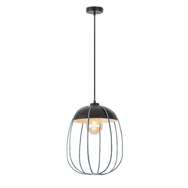 Lampa wisząca czarny matowa-niebieska Svens 1xE27x60W Rabalux 959614