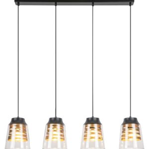 Lampa wisząca czarny matowa-przezroczysty Zenaida 2xE27x60W Rabalux 854545 Lampa wisząca czarny matowa-przezroczysty Zenaida 2xE27x60W Rabalux 854545