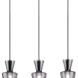 Lampa wisząca czarny matowa-szkło dymne Abra 3xE27x60W Rabalux 850897 Lampa wisząca czarny matowa-szkło dymne Abra 3xE27x60W Rabalux 850897