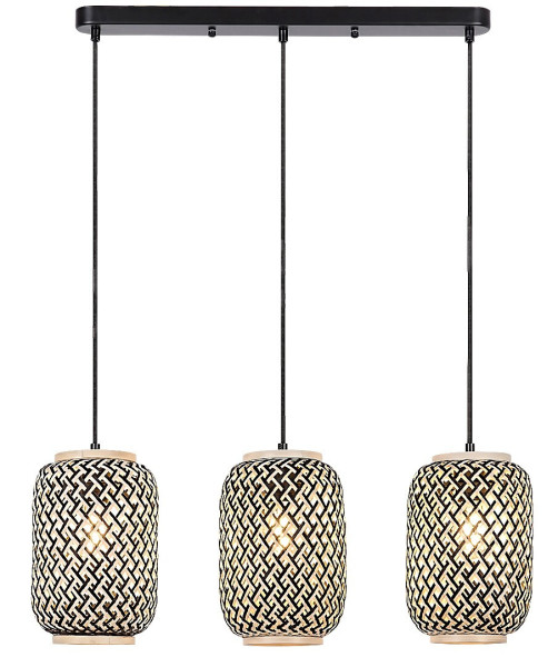 Lampa wisząca czarny matowa-wielokolorowy Adalla 3xE27x40W Rabalux 851479