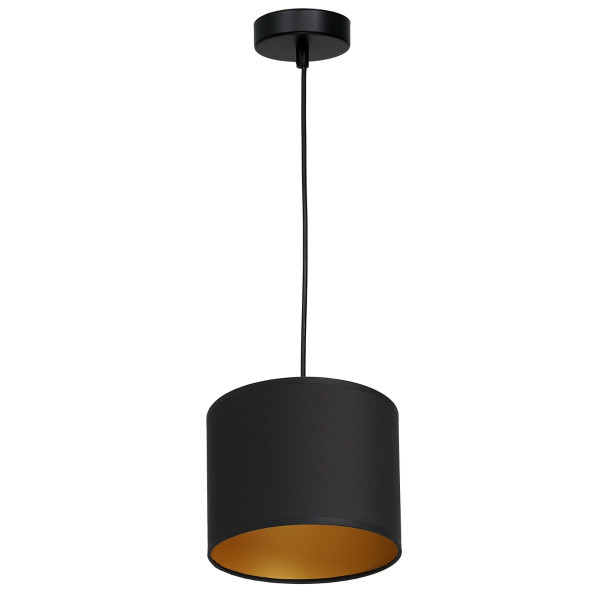 Lampa wisząca czarny matowa-złota Arden 1xE27x15W wym: 110x18x18 cm Luminex 846195