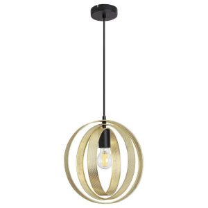 Lampa wisząca czarny matowa-złota Harlow 1xE27x60W Rabalux 959609 Lampa wisząca czarny matowa-złota Harlow 1xE27x60W Rabalux 959609