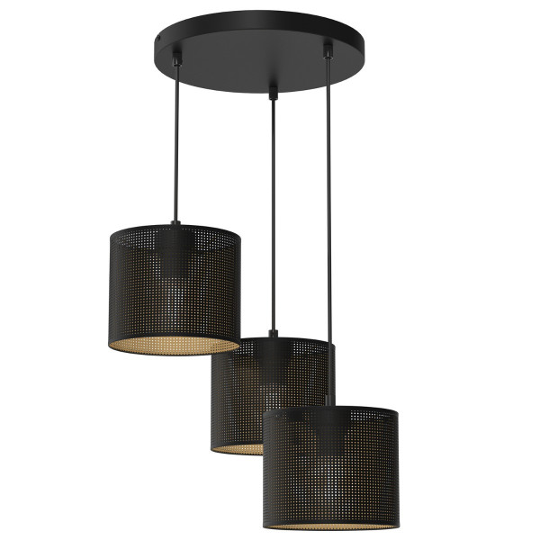 Lampa wisząca czarny matowa-złota Loft shade 3xE27x15W Luminex 845929
