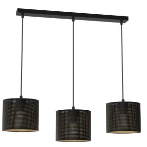 Lampa wisząca czarny matowa-złota Loft shade 3xE27x15W Luminex 845624
