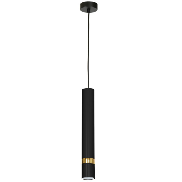 Lampa wisząca czarny matowa-złota Reno 1xGU10x8W wym: 110x8x8 cm Luminex 845678