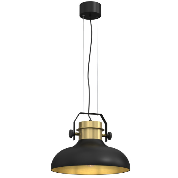 Lampa wisząca czarny matowa-złoty mat Helsing 1xE27x15W Luminex 847521